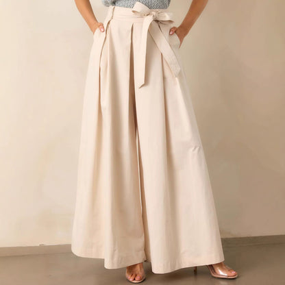 Women Spring Autumn Apricot Straight Leg Pants EverBillion