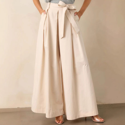 Women Spring Autumn Apricot Straight Leg Pants EverBillion