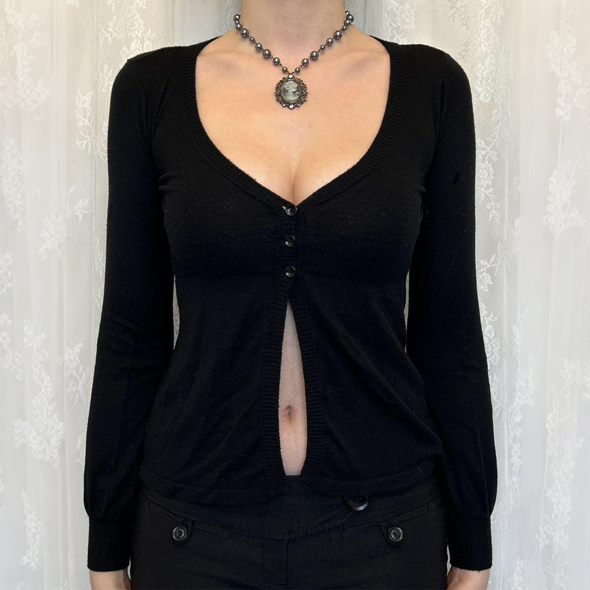 Pull sexy à manches longues en laine pour femme, automne