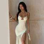 Spring Sexy Beads Decorative Mesh Splicing Sling Dress FREYA