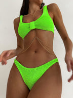 Bikini Bikini Solid Color Sexy Split Women Swimsuit Swimsuit Ellie