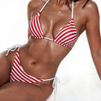 Sexy Lace up Swimsuit Women Three Point Bikini Beach Spring Swimsuit Bikini Alina