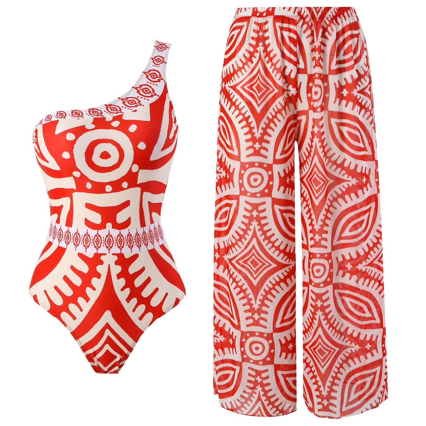 Traje de baño sexy para mujer, con cobertura conservadora, con cordones, de malla, para playa y primavera