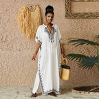 Blusa playera de vacaciones con cuello alto, vestido playero, traje de baño, ropa exterior