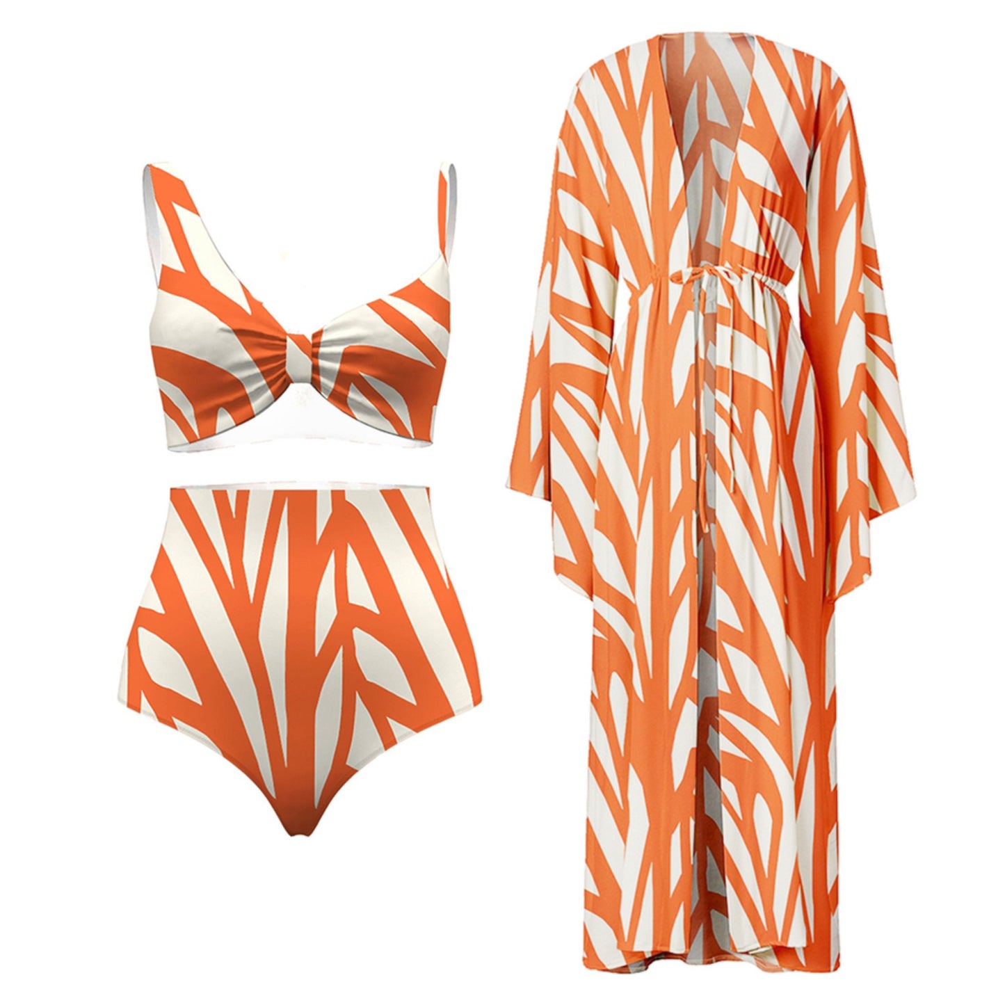 Bikini Blouse Three-Piece Set