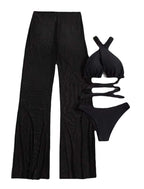 Sexy Backless Transparent Three Piece Set CHUJIAN