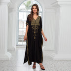 Rayon Embroidered One Piece Long Dress Loose Maxi Dress Bikini Swimsuit Outwear Seaside Vacation Beach Dress EvenStar
