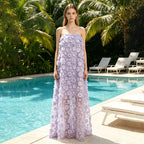 Fresh Sweet Floral Vacation Tube Top Dress Summer Elegant Dress Women Sailfish