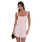 Sexy Sequined Suspender Bow Dress Women RayWin