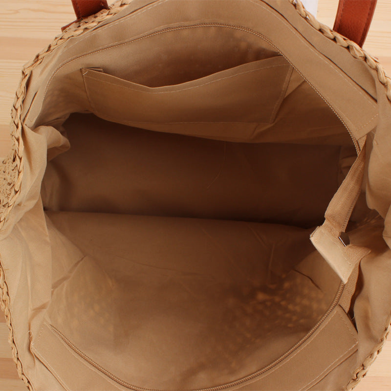Summer Hollow Out Cutout out Woven Bag Paper String Shoulder Straw Bag Casual Beach Women Bag Rico