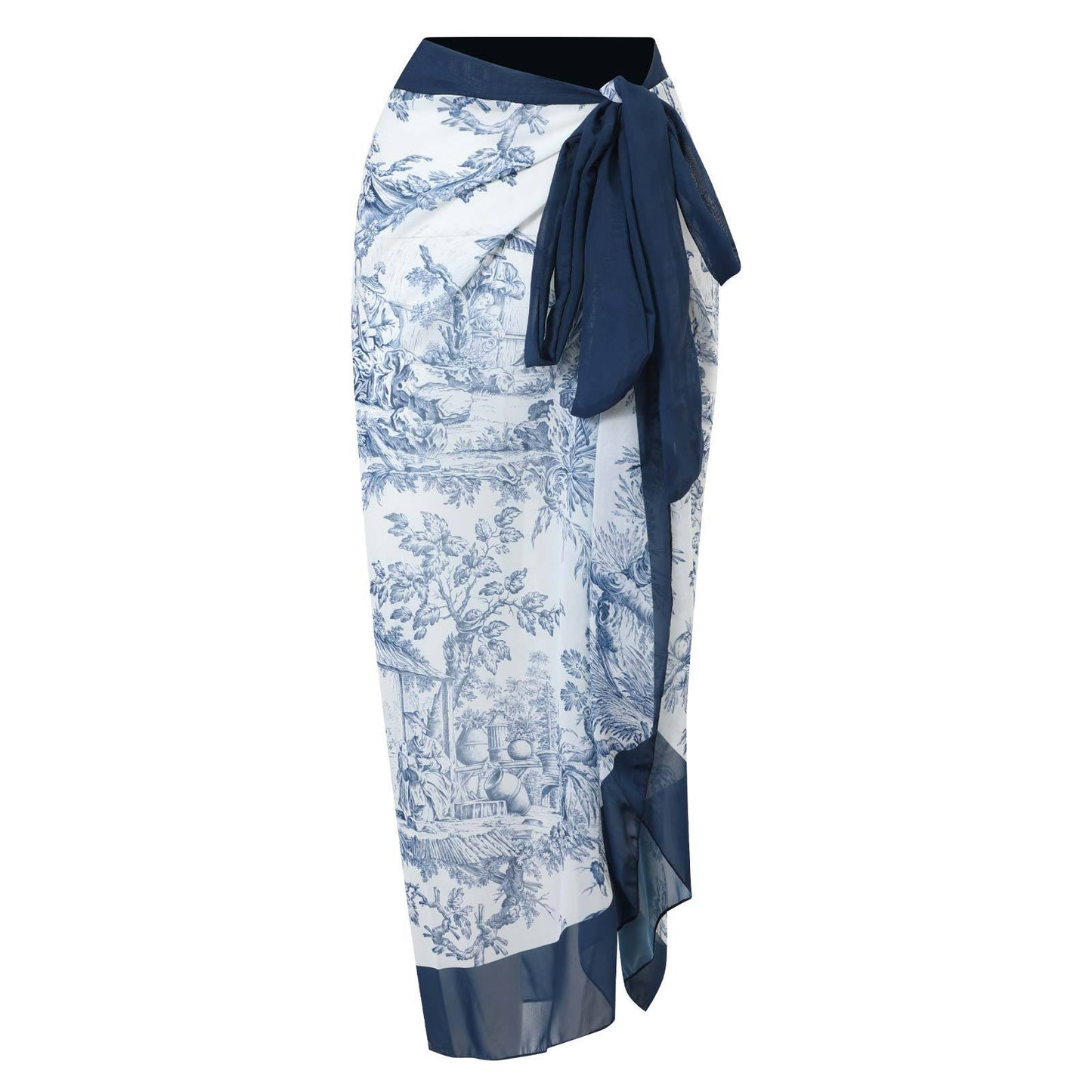 Blue Wrap Skirt