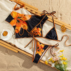 Black Bikini Swimsuit Sexy Swimsuit Blouse Three Piece Set BALANCE