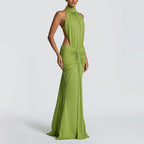 Summer High Neck Sleeveless Backless Sheath Dress for Women Ory