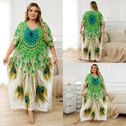 Green Peacock Feather