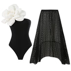 Maillot de bain une pièce pour femme, slim, amincissant, grande tenue florale, robe en mousseline de soie