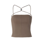 Women Slim Sexy Vest Solid Color Strap Tube Top BULLINGER