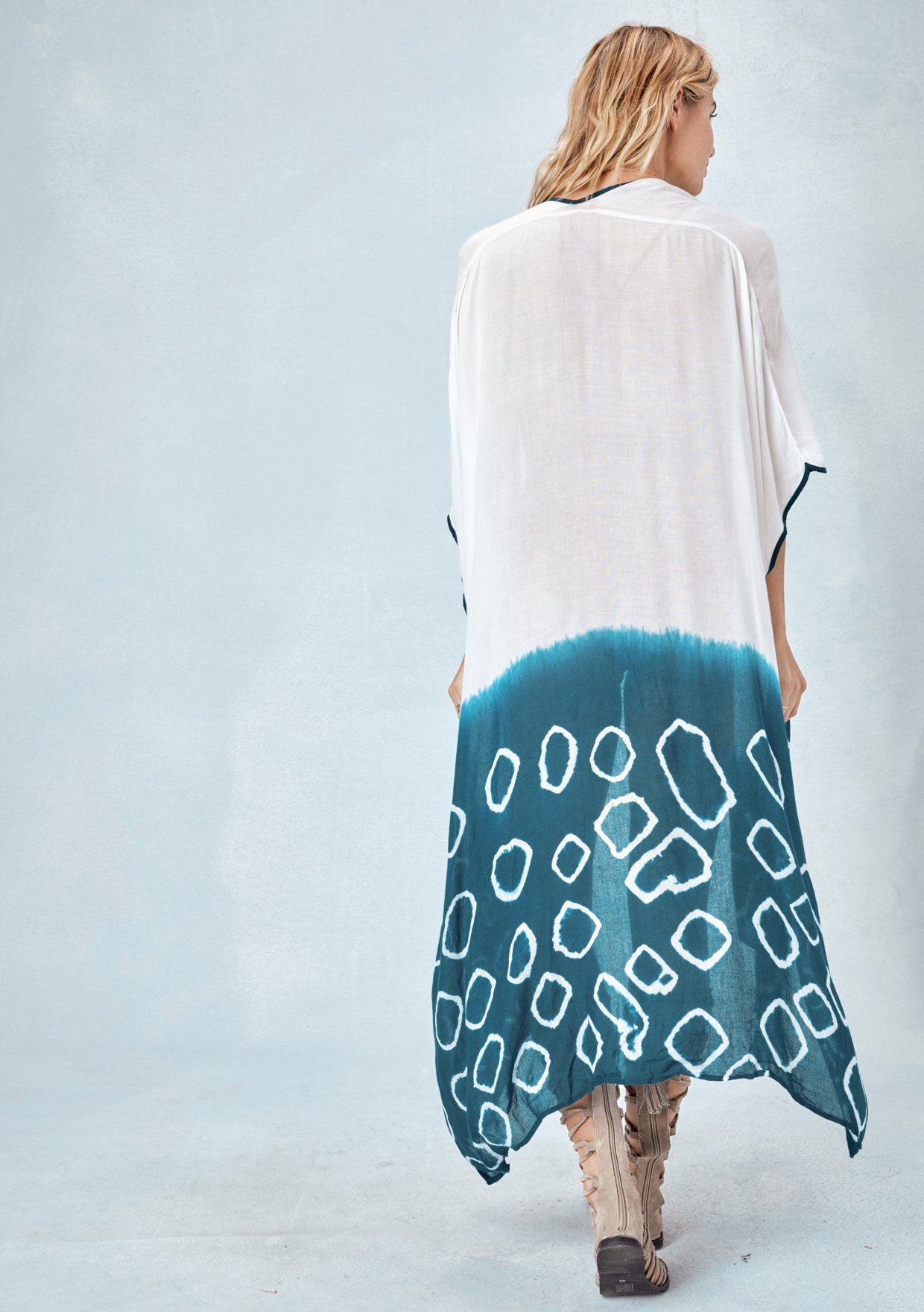 Cárdigan estampado de rayón para vacaciones, informal, para playa, bikini