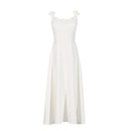 Fall Elegant Elegant Sweet Heavy Industry Three Dimensional Floral Long Patchwork Strap Dress for Women Sailfish
