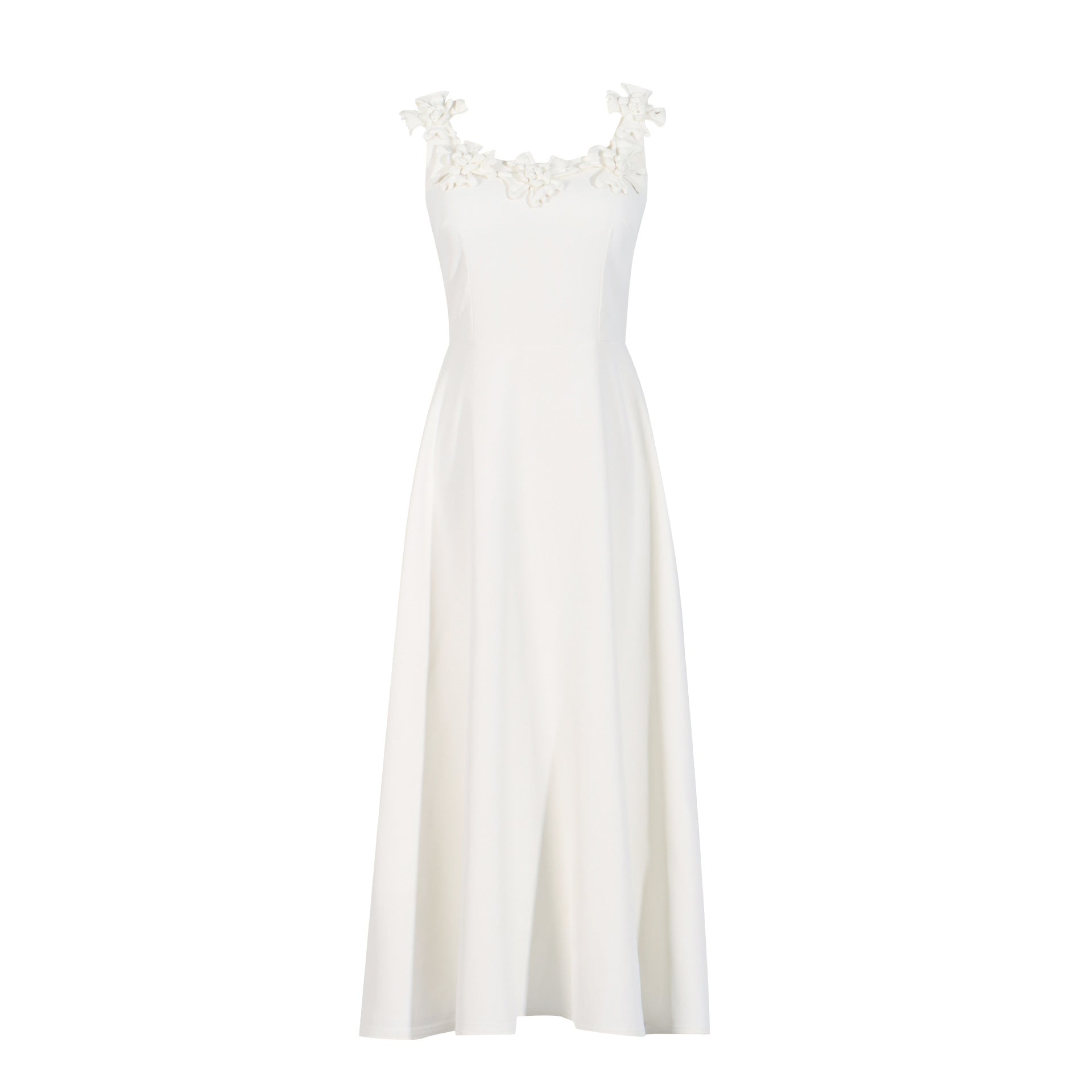 Fall Elegant Elegant Sweet Heavy Industry Three Dimensional Floral Long Patchwork Strap Dress for Women Sailfish