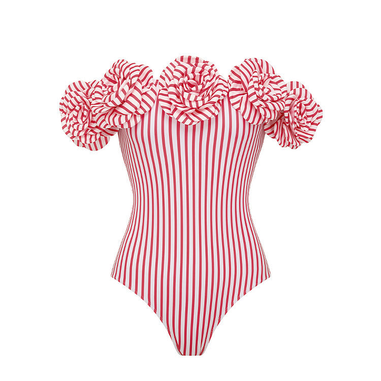 Tube Top Flower Swimsuit