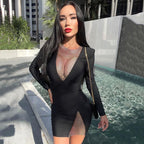 Robe Femme Printemps Automne Haute Qualité Petite Mode Sexy Moulante Jupe Sexy Soirée Manchette