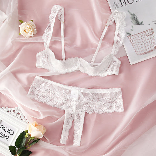 Pajamas Women Sexy Lace Sling Pajamas Two Piece Sexy Lingerie Women