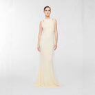 Pearl Tassel off the Shoulder Fishtail Dress Heavy Industry Beads Slim Slimming Dinner Dress for Women Sight