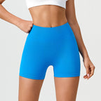Spring Summer Yoga Women High Waist Peach Hip Quick Drying Skinny Running Fitness Pants Thread Solid Color Sports Shorts Ruiesf