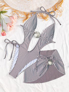 Bikini Double One Piece Swimsuit Sexy Bikini Swimsuit Women Swimming Neck Hanging Strap CHENS