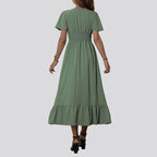Summer Women Slim Fit Green Dress HUNDRED