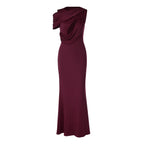 French Hollow Out Cutout Sheath Sleeveless Elegant Sexy Dress Summer Slim Solid Color Maxi Dress BULLINGER