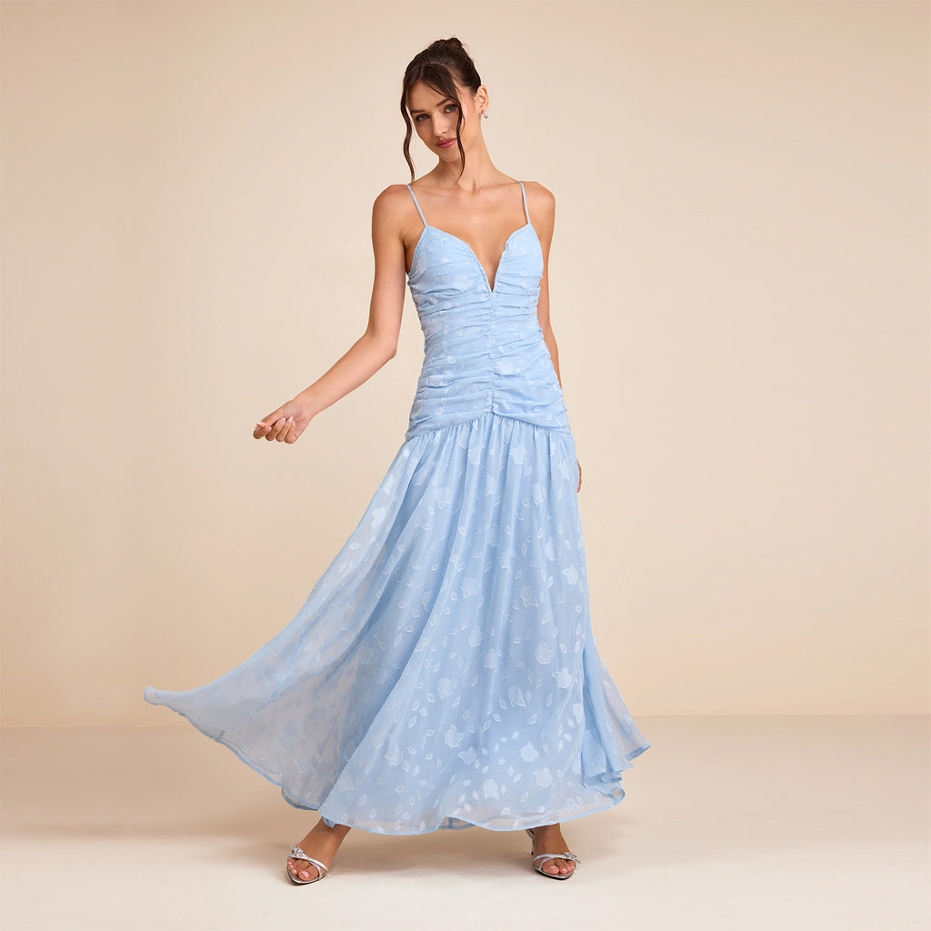 Women Clothing French Strap Floral Elegant Holiday Dress Miss Siss