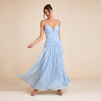Women Clothing French Strap Floral Elegant Holiday Dress Miss Siss