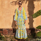 Swimsuit Long Sleeve Ethnic Print One Piece Swimsuit Women ShineRealm