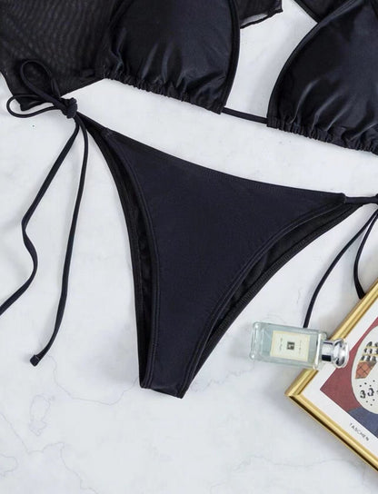 Conjunto de bikini sexy de tres piezas
