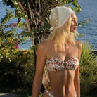 Summer Women Spaghetti Strap Tube Top Backless Sexy Seaside Beach Vacation Swimsuit Set OLam