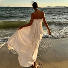 Summer Elegant Lazy Loose Drooping Tube Top Dress Seaside Vacation Large Swing Dress LingSharp