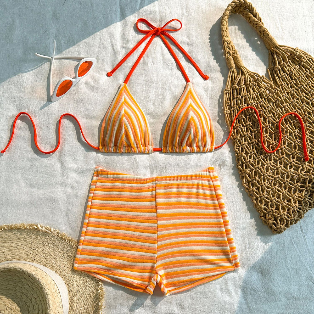 Yellow Striped Bikini