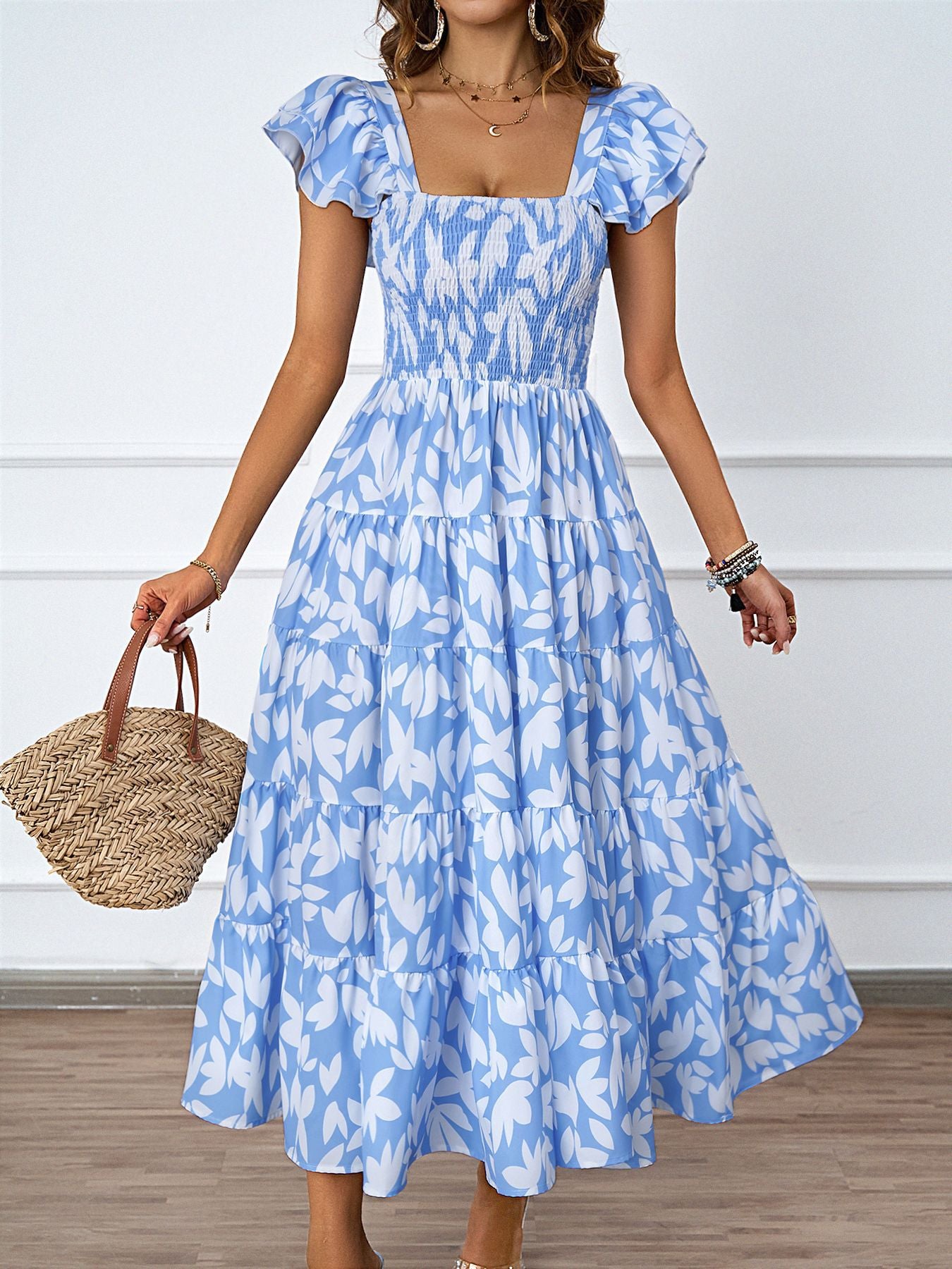 Blue and White Printing
