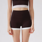 Contrast Color High Waist Peach Hip Lifting Zero Sense Pants No Embarrassment Line Sports Shorts Running Fitness Yoga Pants Women Fanx