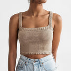 Women Clothing Casual Woolen Camisole Spring Summer CKK