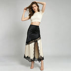 Summer Lace Split Skirt Women Elegant Skirt OFMY