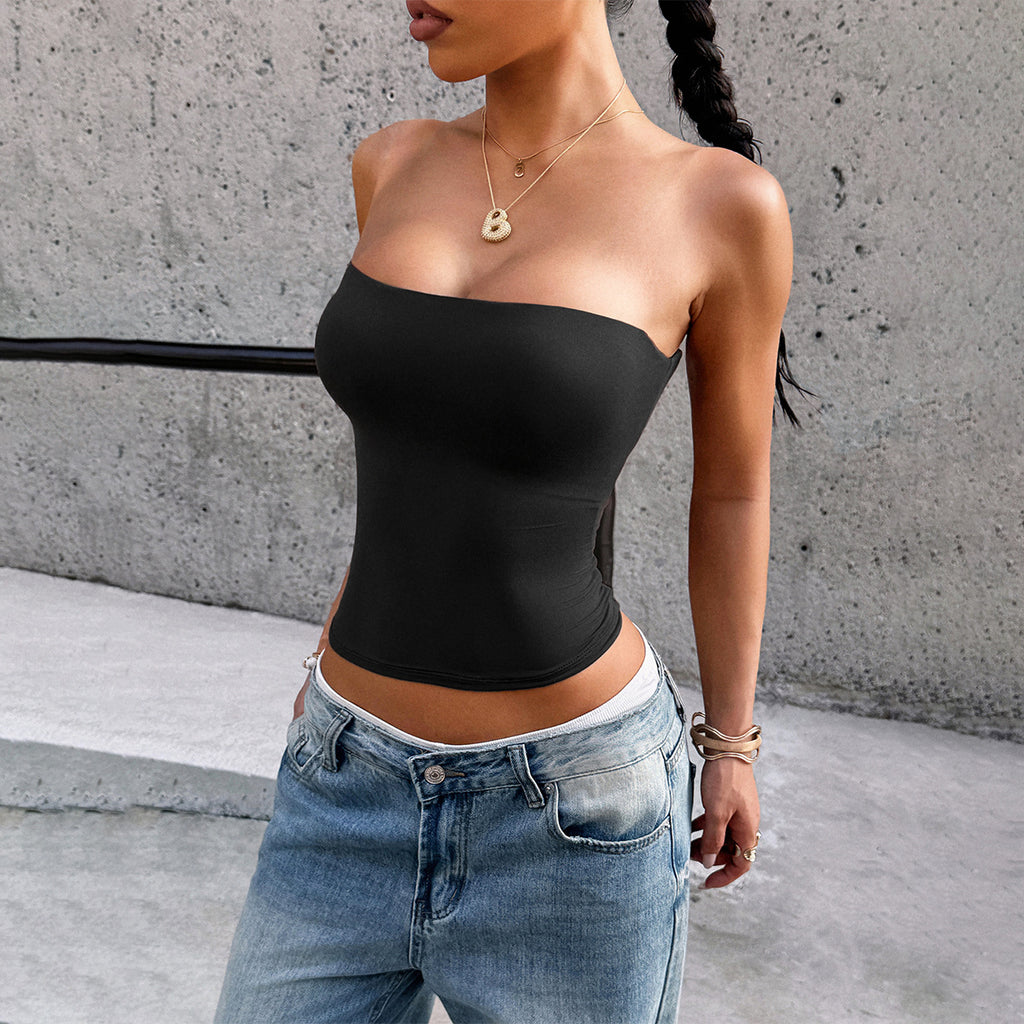 Women Clothing Summer Sexy Tube Top Vest Dee