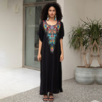 Rayon Embroidered Beach Maxi Dress Loose Maxi Dress Seaside Bikini Swimsuit Outwear Blouse Sun Protection Shirt EvenStar