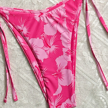 Traje de baño Bikini Tie Dye Sexy Halter con cordones Traje de baño Bikini para mujer