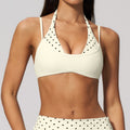 Off-white with black polka dots