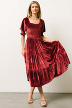 Spring Summer Gold Velvet Square Collar Ruffles High Waist Tight Office Dress DREAMCHIN