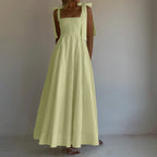 Women Clothing Suspenders Dress Summer Sleeveless Square Collar Vest Dress Casual Dress Kigali