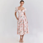 Spring Summer Dress Artistic French Fresh Printing Women Wear XINXI