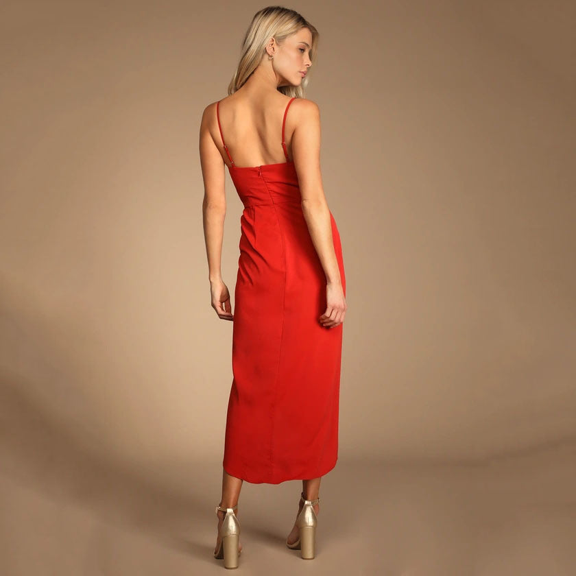 Spring Summer Women Clothing New Fashion Solid Color Strap Dress for Women DreamFashion